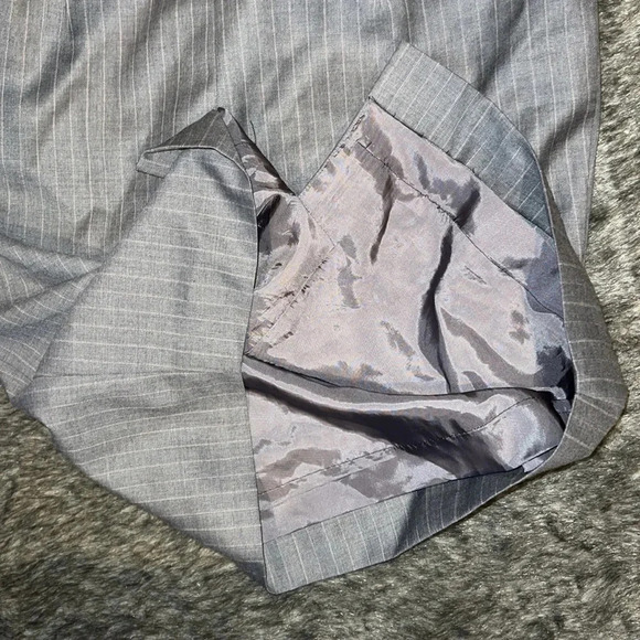 Brooks Brothers Grey striped 💯 percent wool midi skirt Sz S - Picture 8 of 9